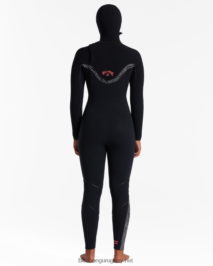 Traje de neopreno con capucha y cremallera en el pecho de horno 6/5 mujer senderos de medianoche DR68442595 Billabong