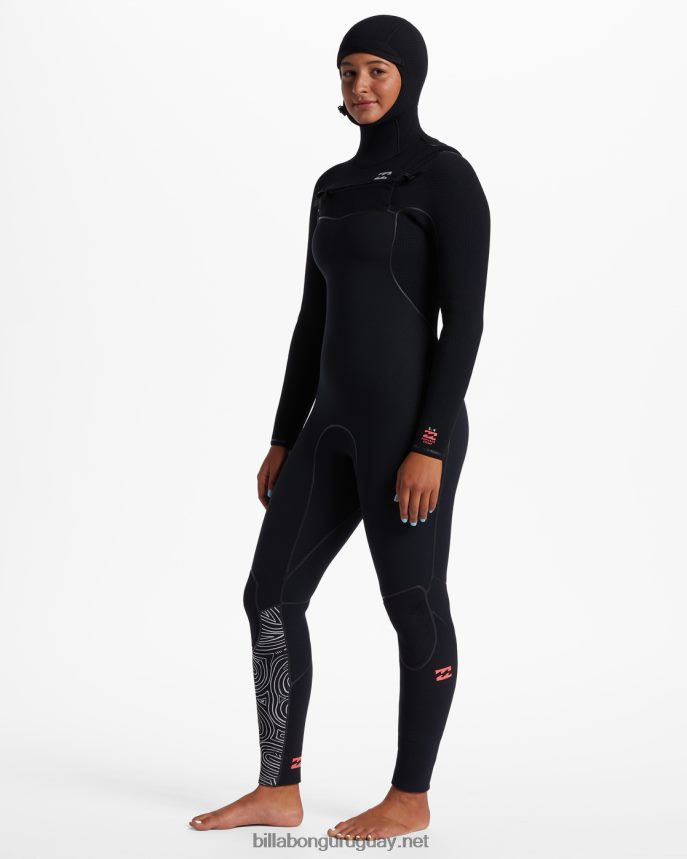 Traje de neopreno con capucha y cremallera en el pecho de horno 6/5 mujer senderos de medianoche DR68442595 Billabong