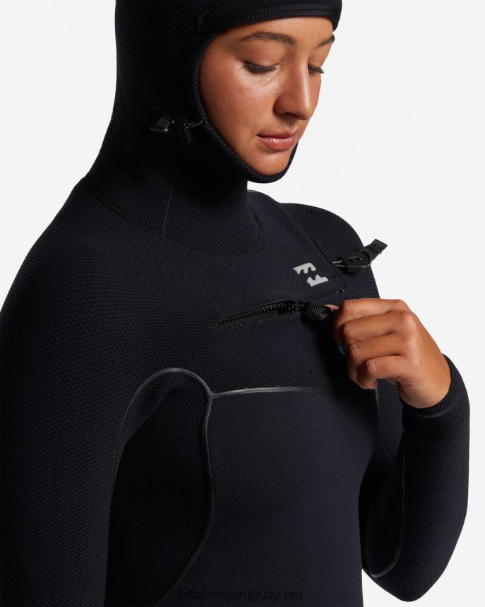 Traje de neopreno con capucha y cremallera en el pecho de horno 6/5 mujer senderos de medianoche DR68442595 Billabong