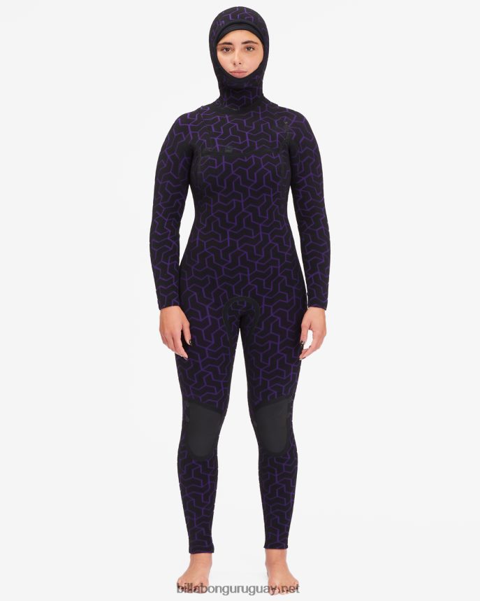 Traje de neopreno con capucha y cremallera en el pecho de horno 6/5 mujer senderos de medianoche DR68442595 Billabong