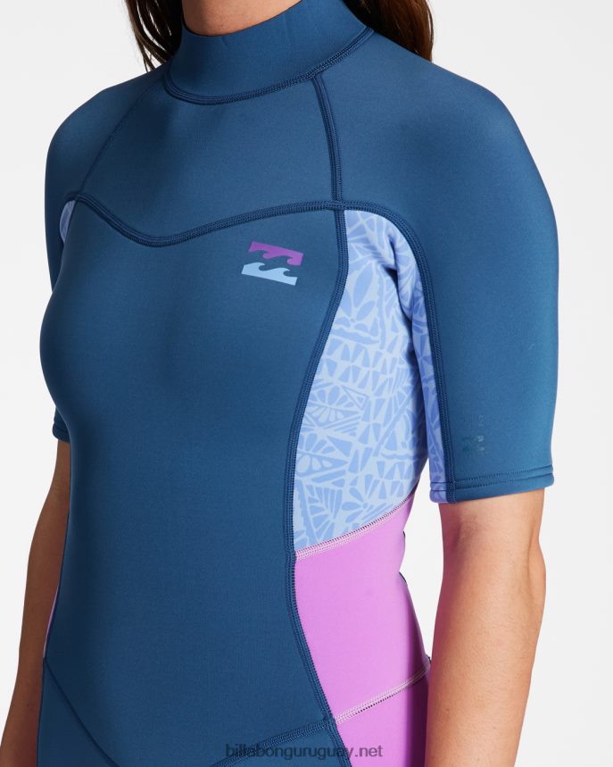 Mono de manga corta con cremallera trasera 2/2 Synergy mujer mar profundo DR68442590 Billabong