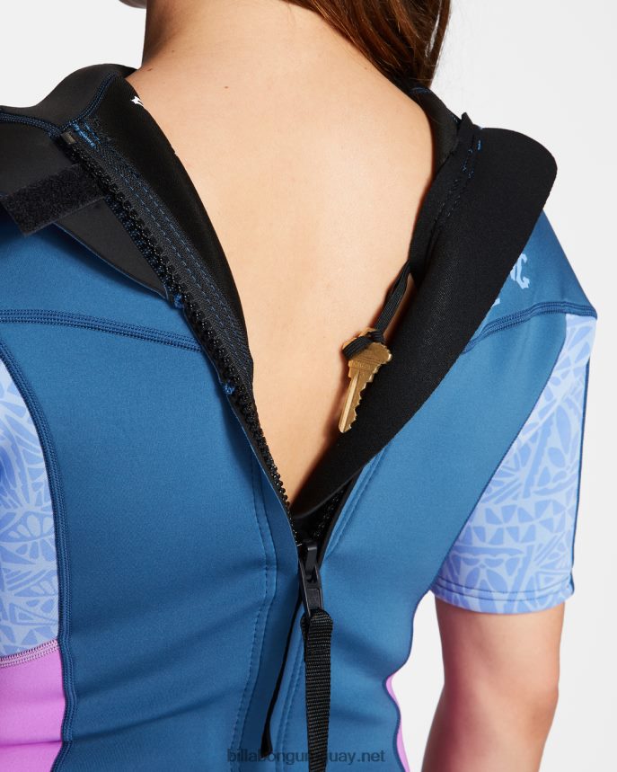 Mono de manga corta con cremallera trasera 2/2 Synergy mujer mar profundo DR68442590 Billabong