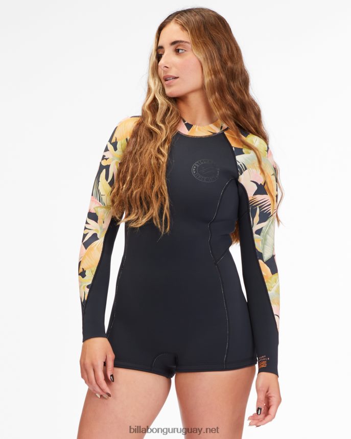 Traje de primavera de manga larga de fiebre de primavera 2/2 mujer noche de la selva DR68442578 Billabong