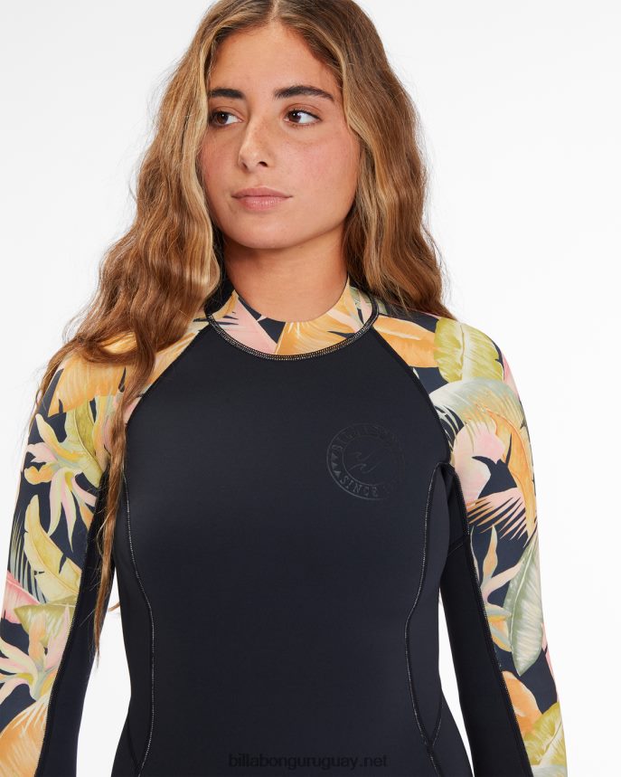Traje de primavera de manga larga de fiebre de primavera 2/2 mujer noche de la selva DR68442578 Billabong