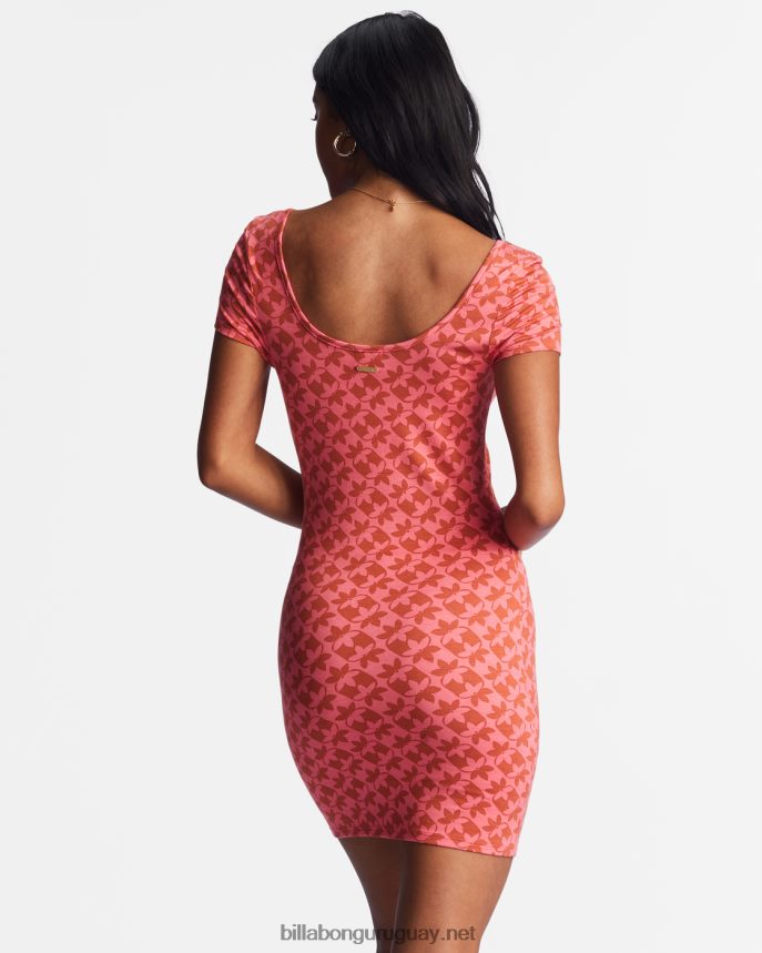 chica en el vestido ajustado al sol mujer enamoramiento de coral DR68441962 Billabong