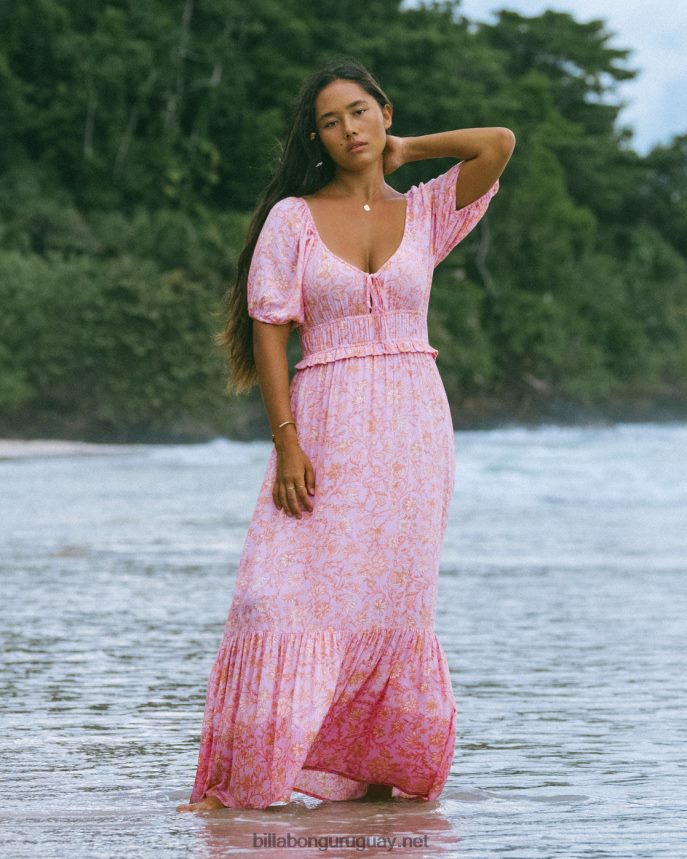 dulce en tu maxi vestido mujer senderos rosas DR68441813 Billabong