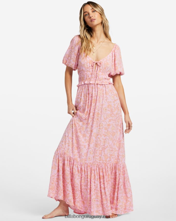 dulce en tu maxi vestido mujer senderos rosas DR68441813 Billabong