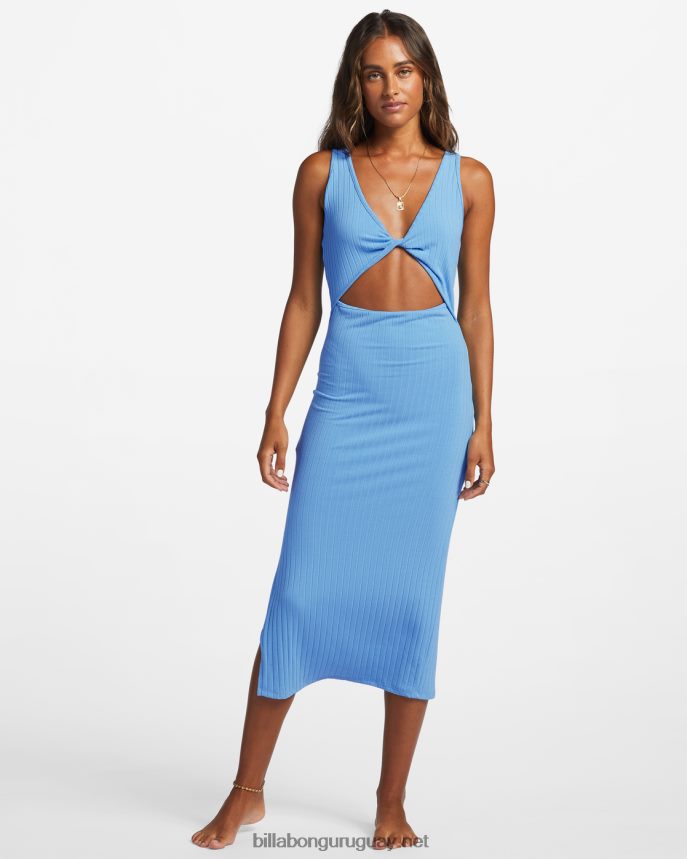 echar un vistazo vestido de punto de canalé mujer aturdimiento azul DR68441906 Billabong