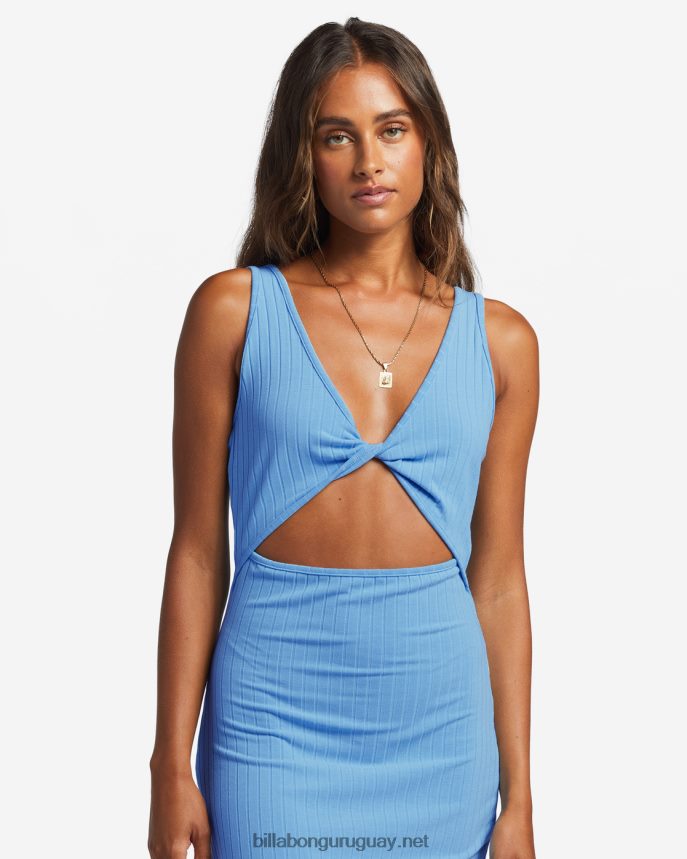 echar un vistazo vestido de punto de canalé mujer aturdimiento azul DR68441906 Billabong