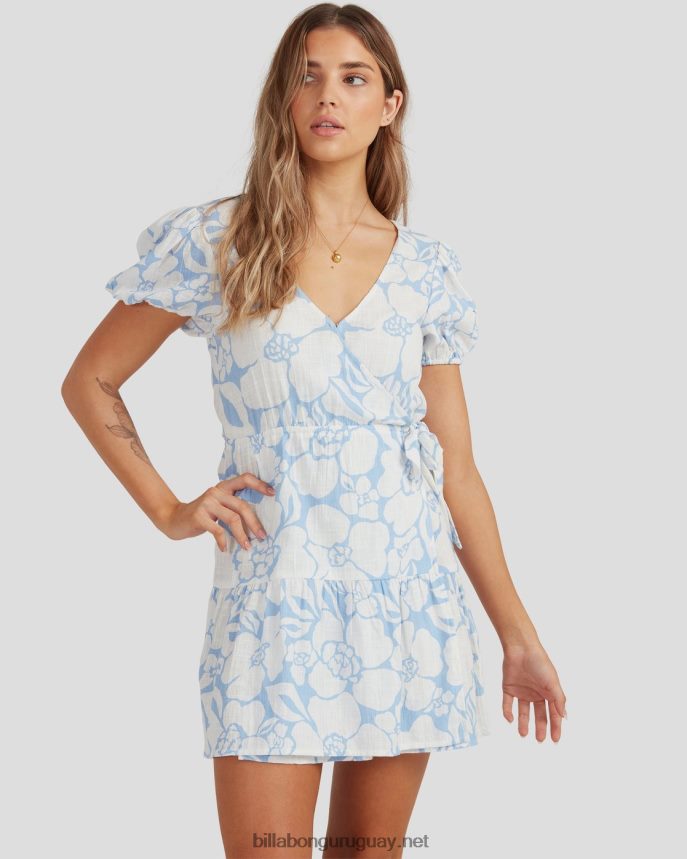 más allá del vestido cruzado azul mujer dulce azul DR68442290 Billabong