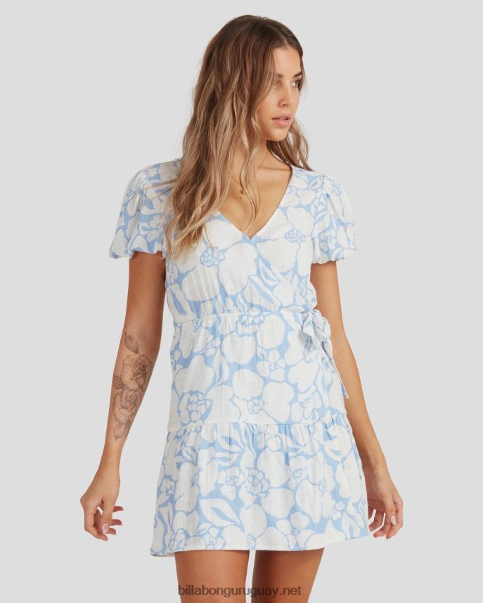 más allá del vestido cruzado azul mujer dulce azul DR68442290 Billabong