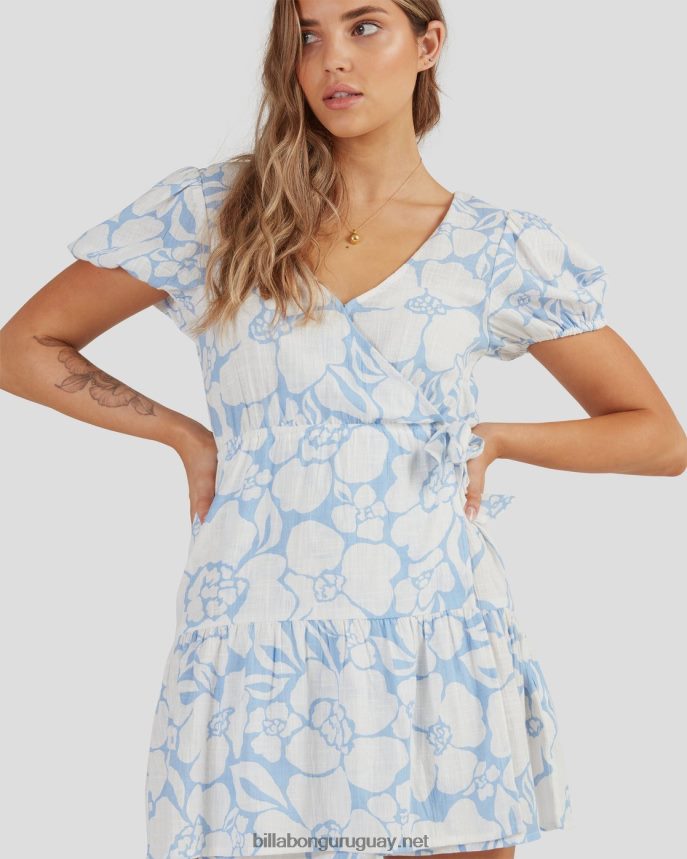 más allá del vestido cruzado azul mujer dulce azul DR68442290 Billabong