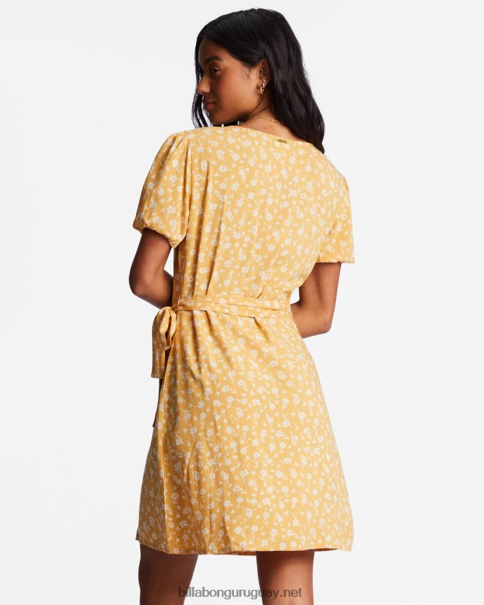 mini vestido cruzado de trópico caliente mujer dorado DR68442145 Billabong