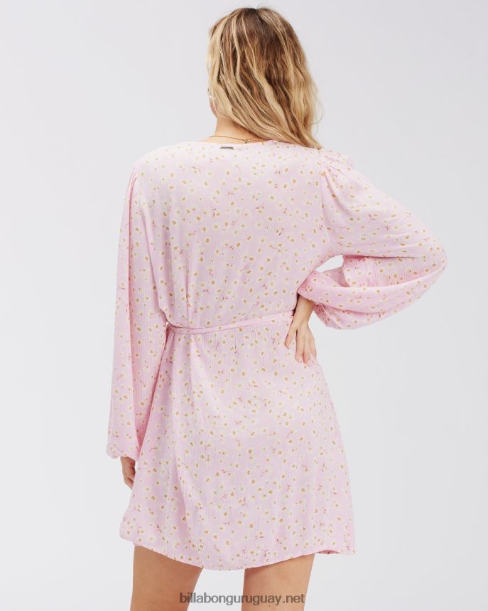 mini vestido cruzado spring romance mujer mujer Rosa DR68442344 Billabong