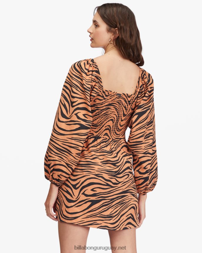 mini vestido de manga larga sintiéndose coqueto mujer arcilla del desierto DR68442240 Billabong