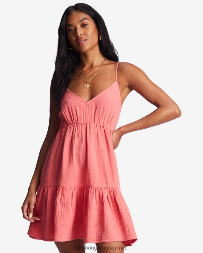 mini vestido ola tras ola mujer enamoramiento de coral DR68442004 Billabong