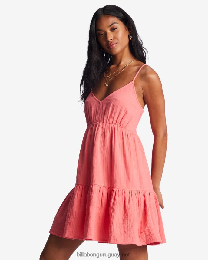 mini vestido ola tras ola mujer enamoramiento de coral DR68442004 Billabong