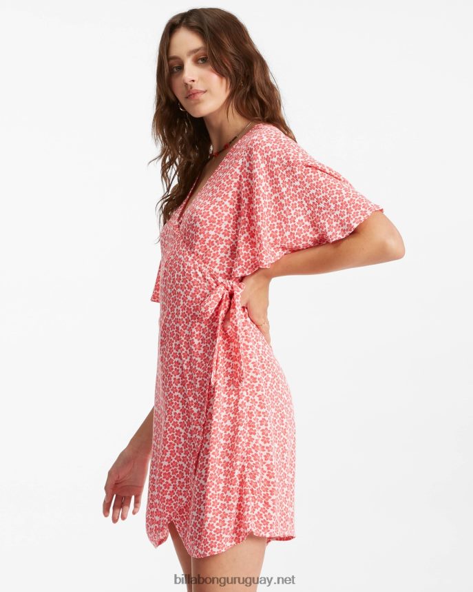 todo para ti mini vestido cruzado mujer fuego DR68442241 Billabong