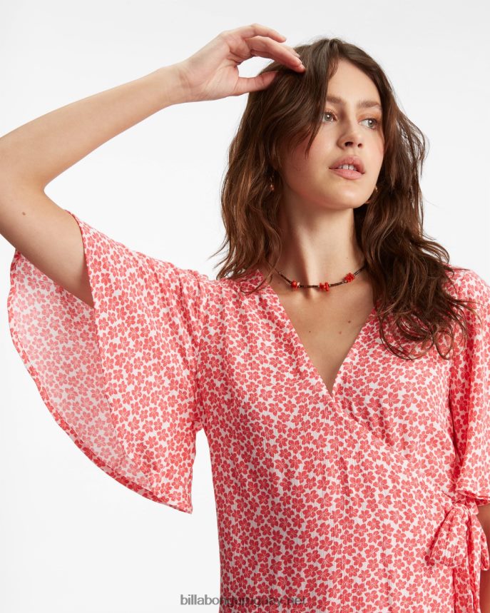 todo para ti mini vestido cruzado mujer fuego DR68442241 Billabong