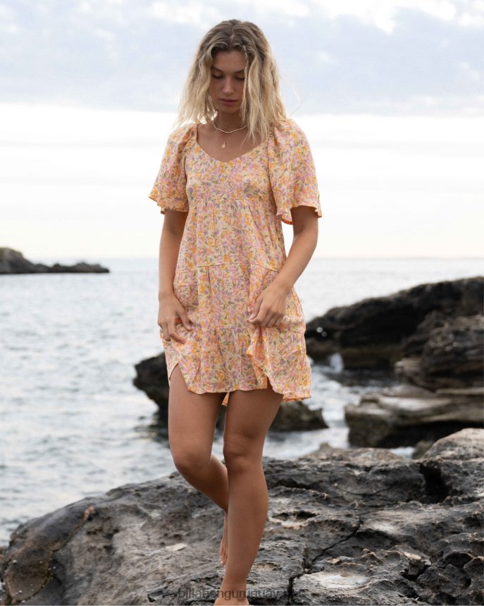 toma una oportunidad vestido babydoll mujer ponche de durazno DR68441948 Billabong