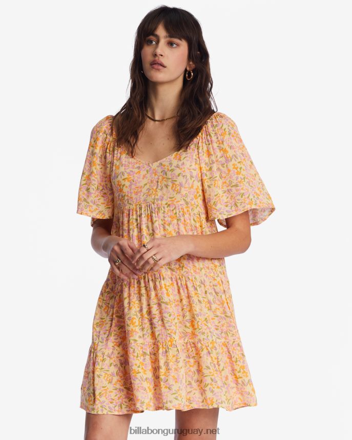 toma una oportunidad vestido babydoll mujer ponche de durazno DR68441948 Billabong