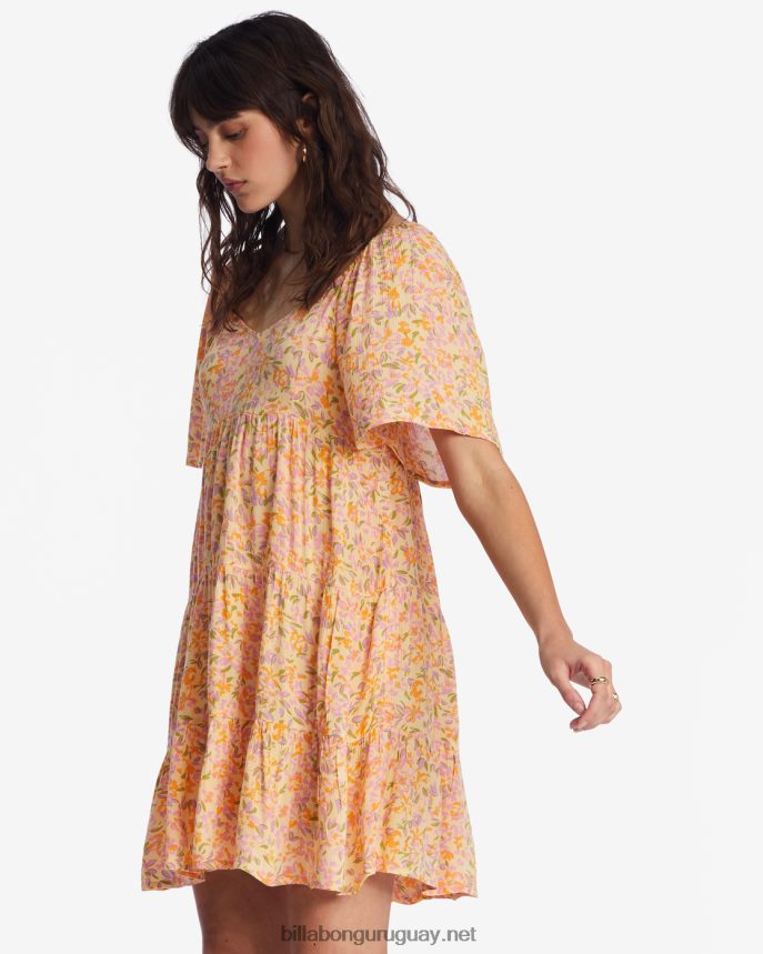 toma una oportunidad vestido babydoll mujer ponche de durazno DR68441948 Billabong