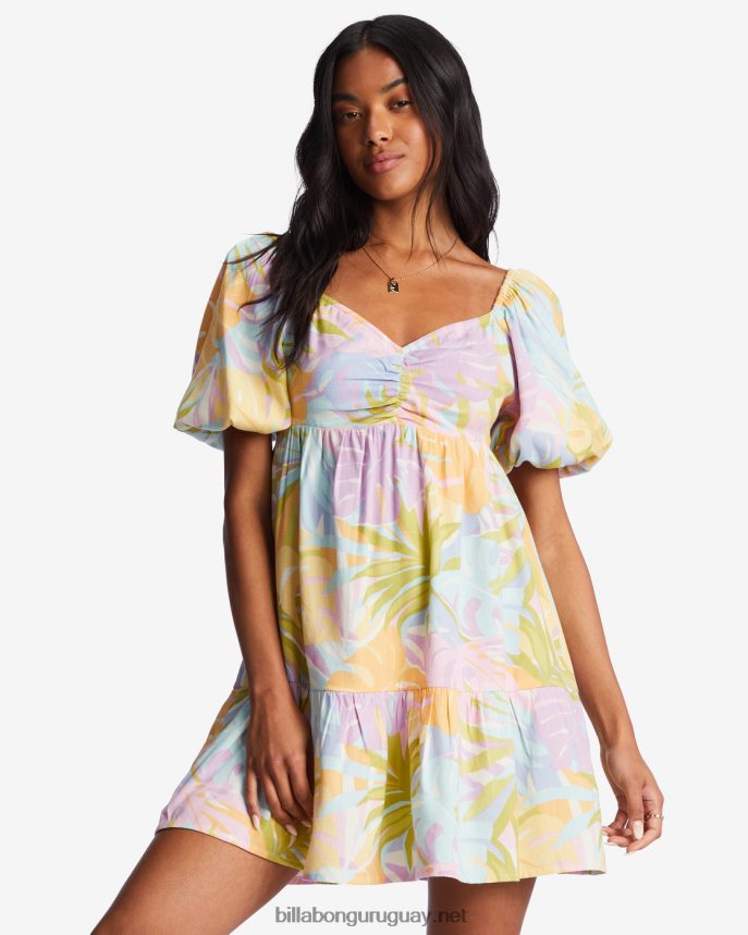 vestido babydoll be mine mujer blanco/multicolor DR68442020 Billabong