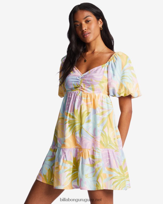vestido babydoll be mine mujer blanco/multicolor DR68442020 Billabong