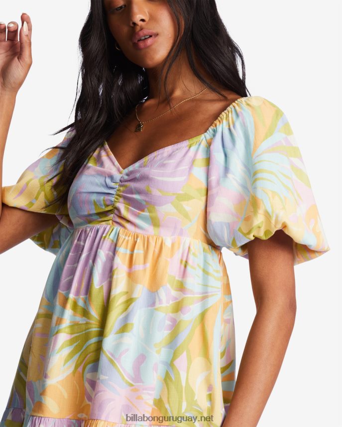 vestido babydoll be mine mujer blanco/multicolor DR68442020 Billabong