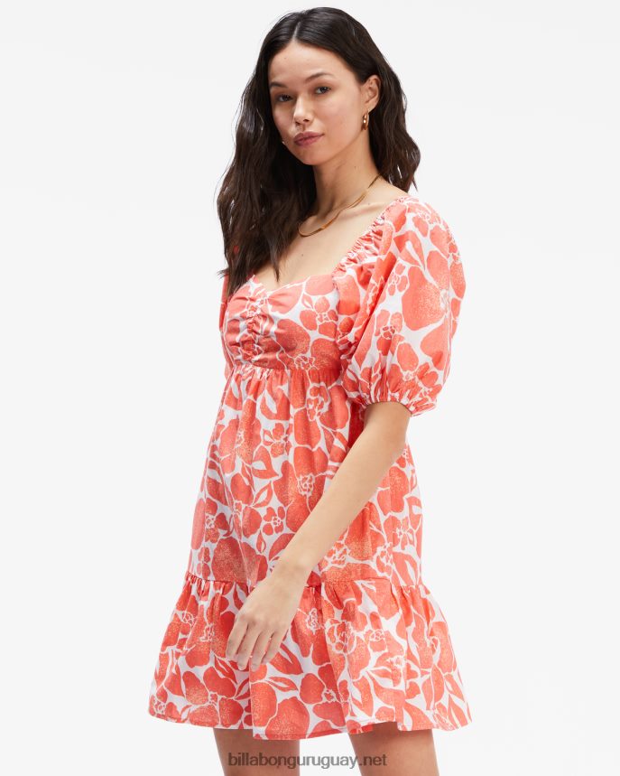 vestido babydoll be mine mujer naranja aplastada DR68442323 Billabong