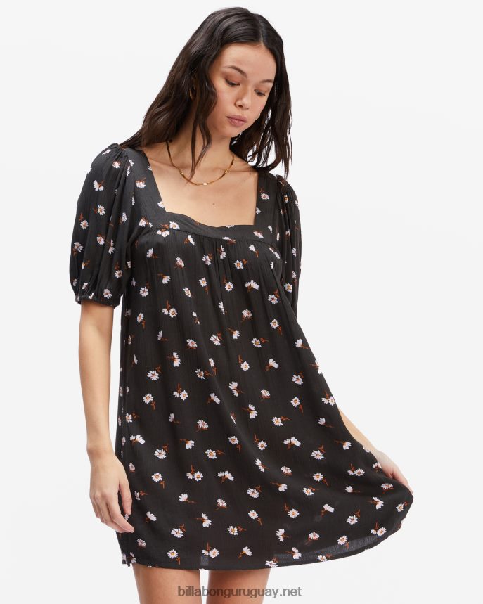 vestido babydoll del lado de la bahía mujer apagado negro DR68442356 Billabong