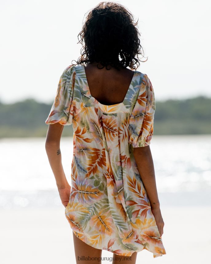 vestido babydoll del lado de la bahía mujer blanco/multicolor DR68442378 Billabong