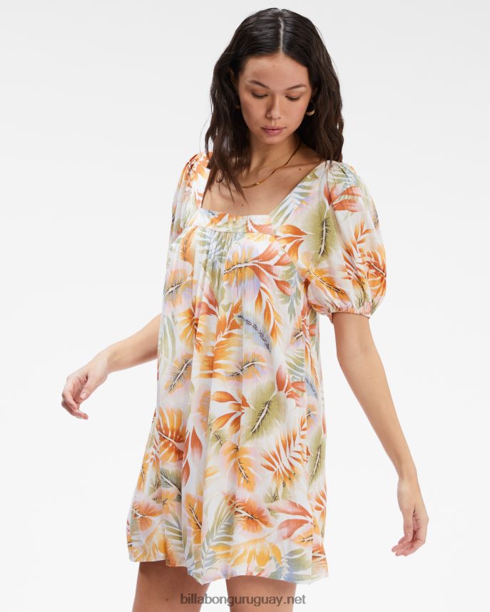 vestido babydoll del lado de la bahía mujer blanco/multicolor DR68442378 Billabong