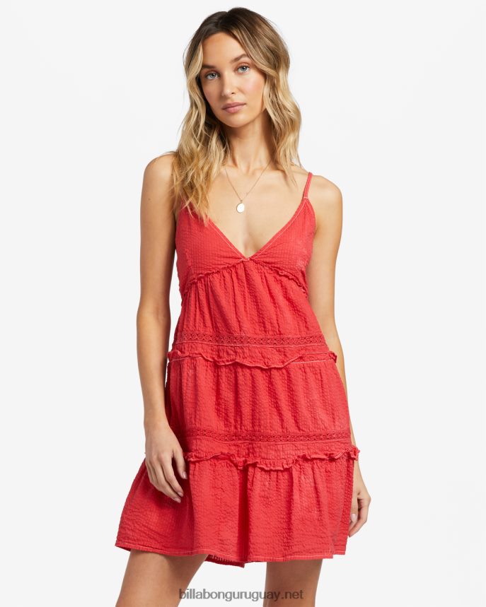 vestido babydoll flotante mujer aloha rojo DR68441771 Billabong