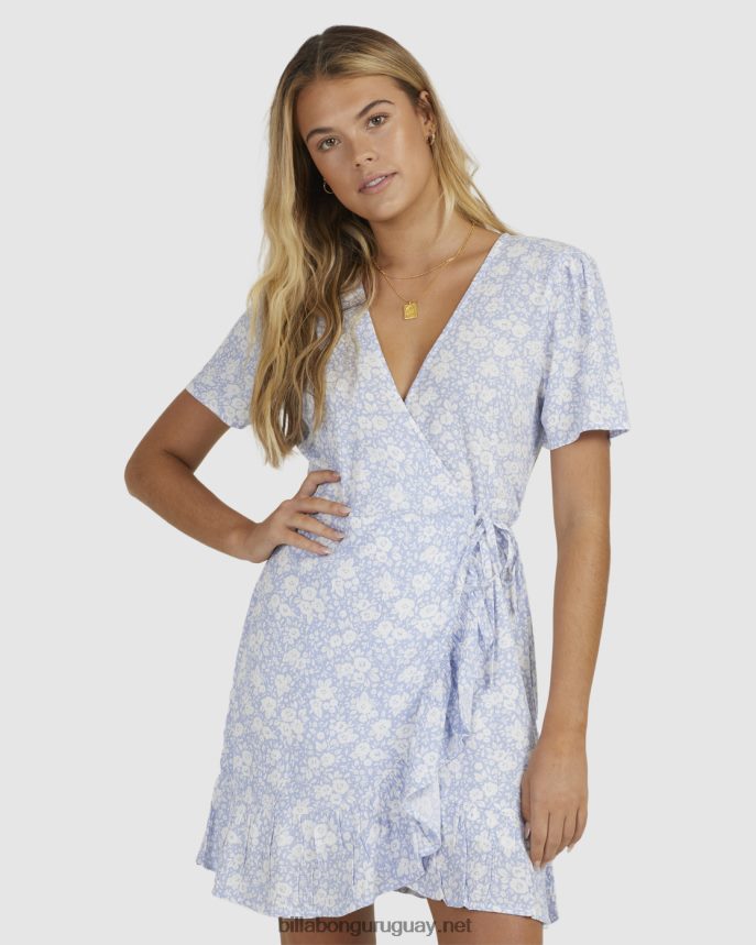 vestido cruzado campana azul bella mujer azul DR68442011 Billabong