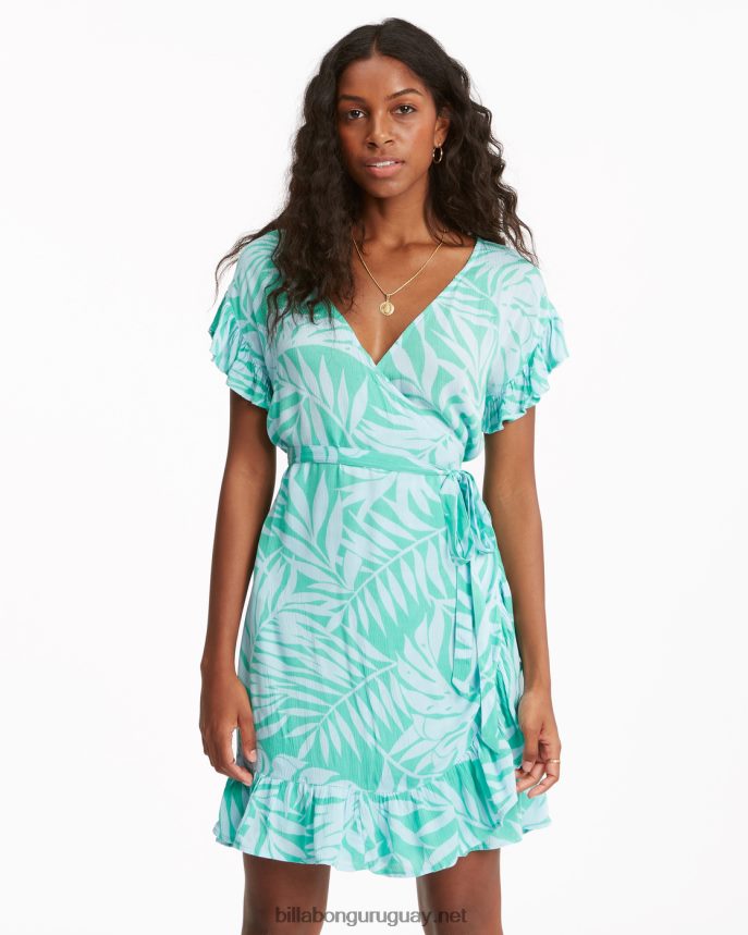 vestido cruzado y enrollado mujer verde tropical DR68442299 Billabong