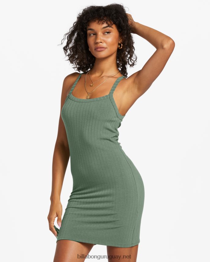 vestido de punto de canalé de bebé de verano mujer amor ejército DR68441863 Billabong
