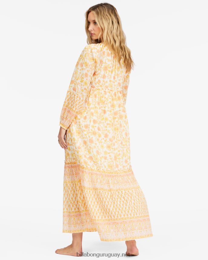 vestido largo de manga larga interminable puesta de sol mujer cristal de sal DR68442270 Billabong