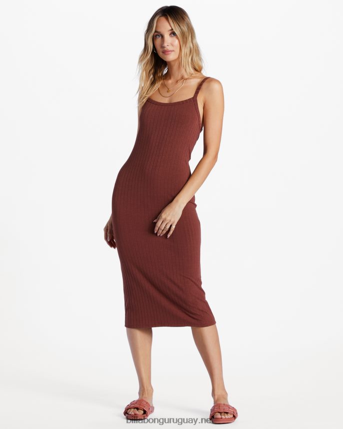 vestido midi de bebé de verano mujer moca DR68442034 Billabong