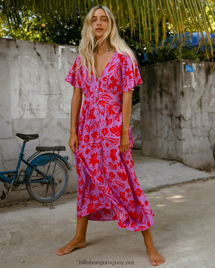 vestido midi de ensueño floral mujer orquídea brillante DR68441940 Billabong