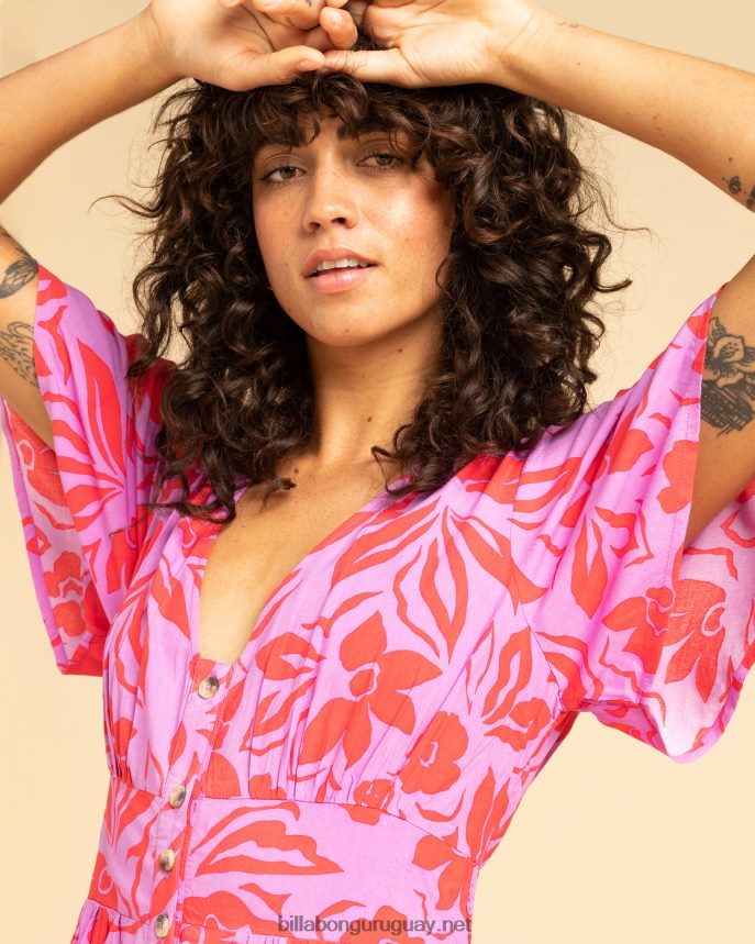 vestido midi de ensueño floral mujer orquídea brillante DR68441940 Billabong