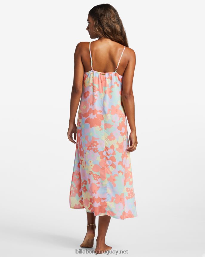 vestido midi de ondas de fin de semana mujer pastel de durazno DR68441790 Billabong
