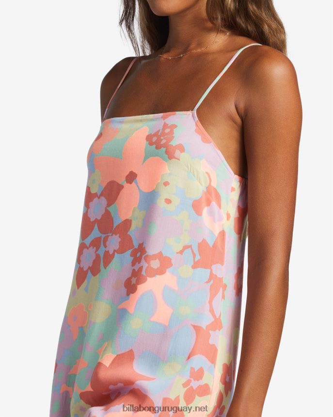 vestido midi de ondas de fin de semana mujer pastel de durazno DR68441790 Billabong