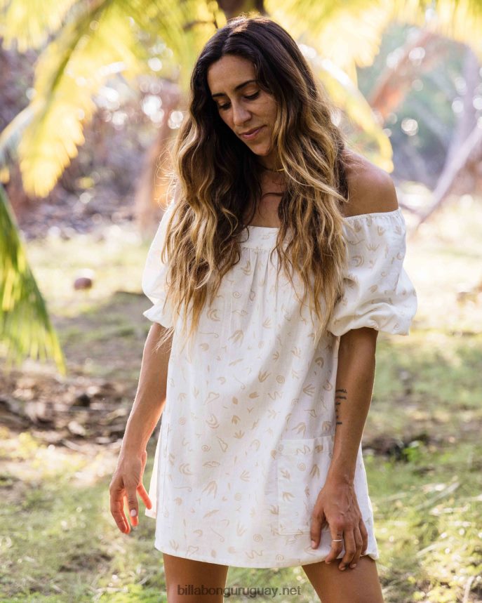 vestido mini babydoll en la orilla mujer natural DR68442363 Billabong