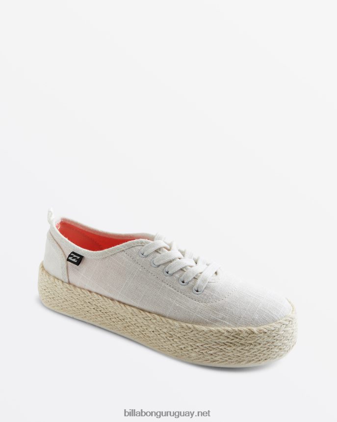 zapatos de plataforma de lona puebla mujer blanco DR68442509 Billabong