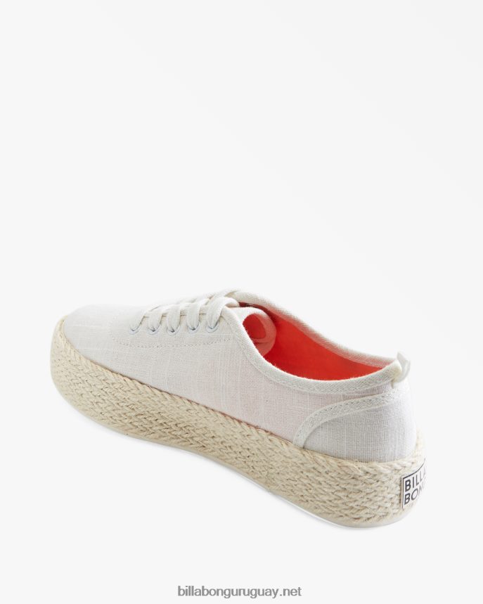 zapatos de plataforma de lona puebla mujer blanco DR68442509 Billabong