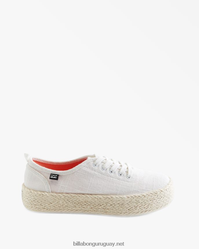 zapatos de plataforma de lona puebla mujer blanco DR68442509 Billabong