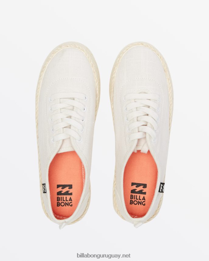 zapatos de plataforma de lona puebla mujer blanco DR68442509 Billabong