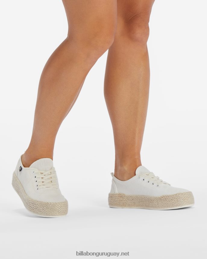 zapatos de plataforma de lona puebla mujer blanco DR68442509 Billabong