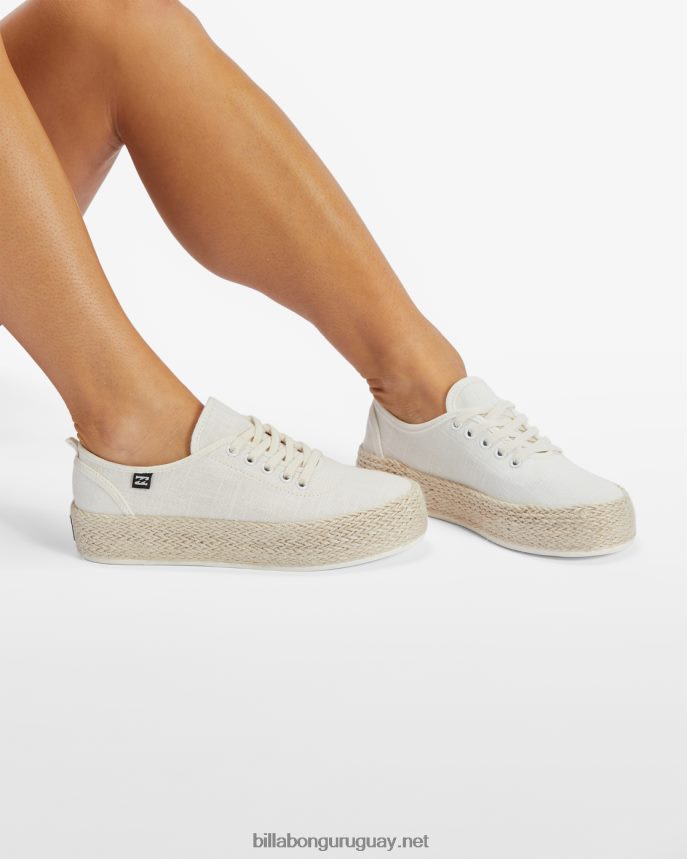 zapatos de plataforma de lona puebla mujer blanco DR68442509 Billabong